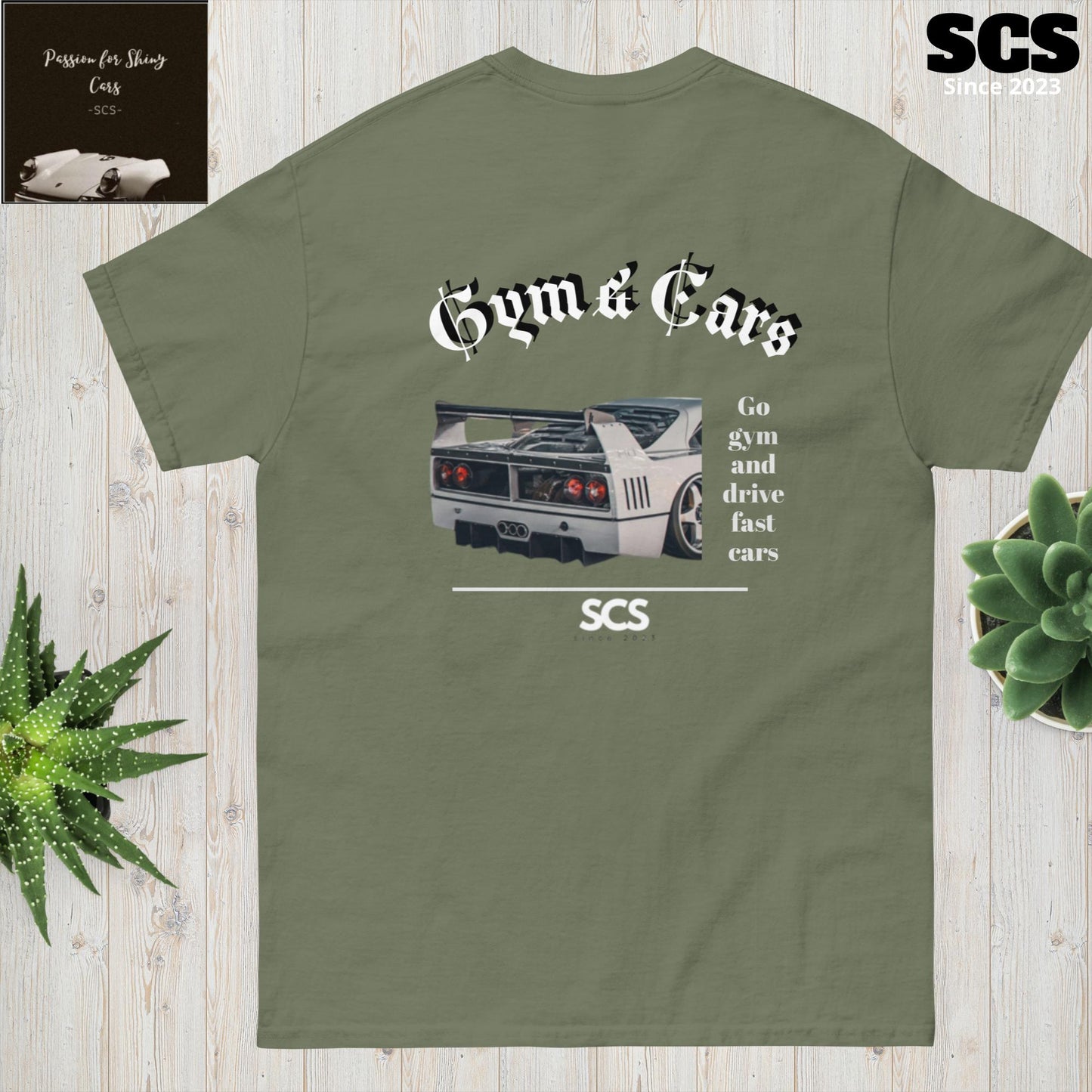 Men's classic Gym & Cars T-shirt - Motorista Clothing