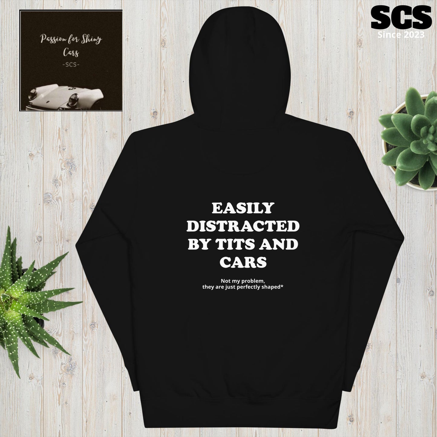 Distracted by tits and cars - Premium Hoodie (FREE shipping) - Motorista Clothing
