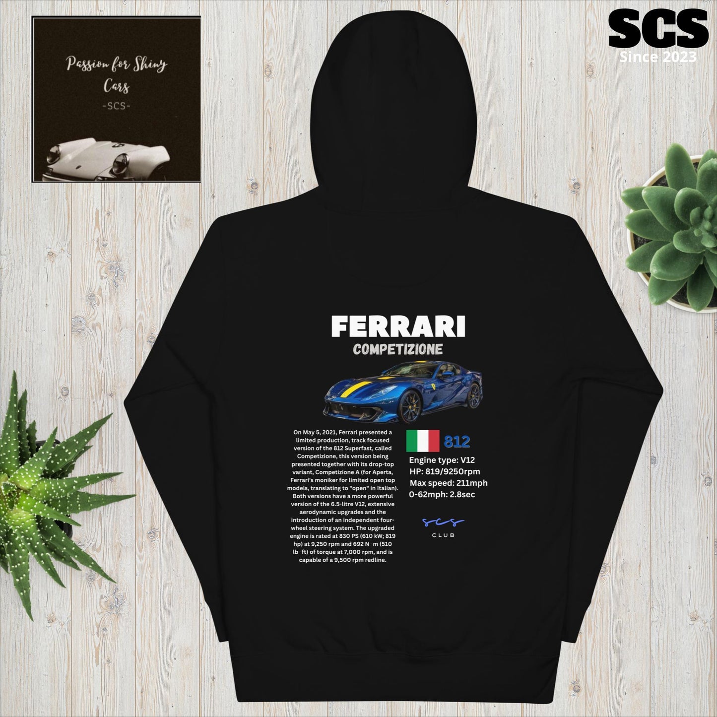 Ferrari 812 Competizione - Premium Hoodie(FREE SHIPPING) - Motorista Clothing