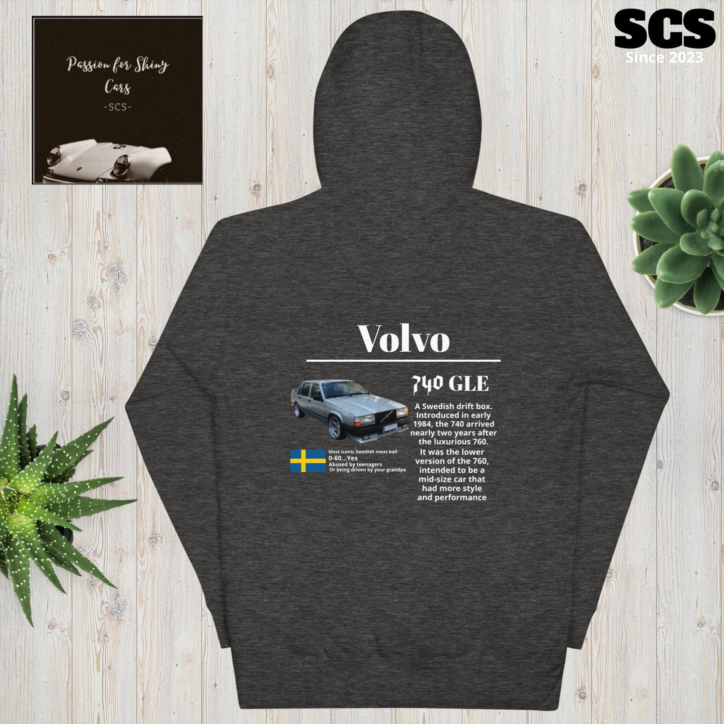 Volvo 740 GLE - Premium Hoodie - Motorista Clothing