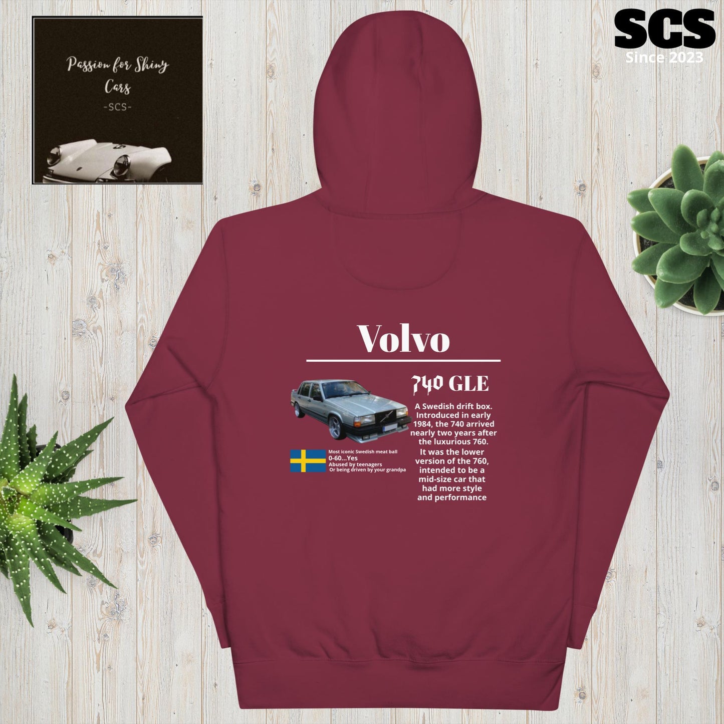 Volvo 740 GLE - Premium Hoodie - Motorista Clothing