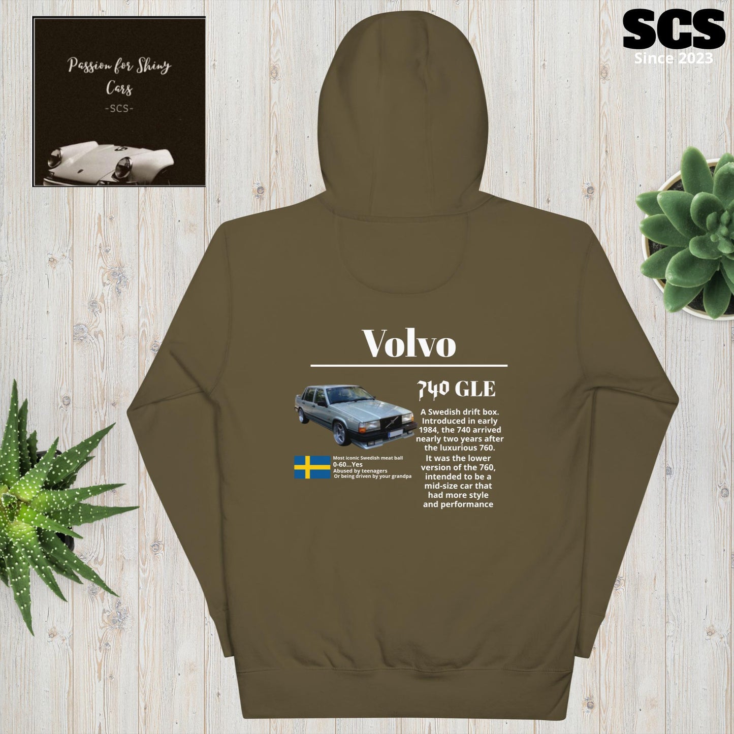 Volvo 740 GLE - Premium Hoodie - Motorista Clothing