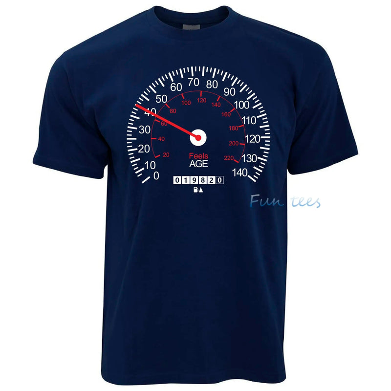 Car speedometer 20th 40th 50th Birthday - T-Shirt - Motorista Clothing