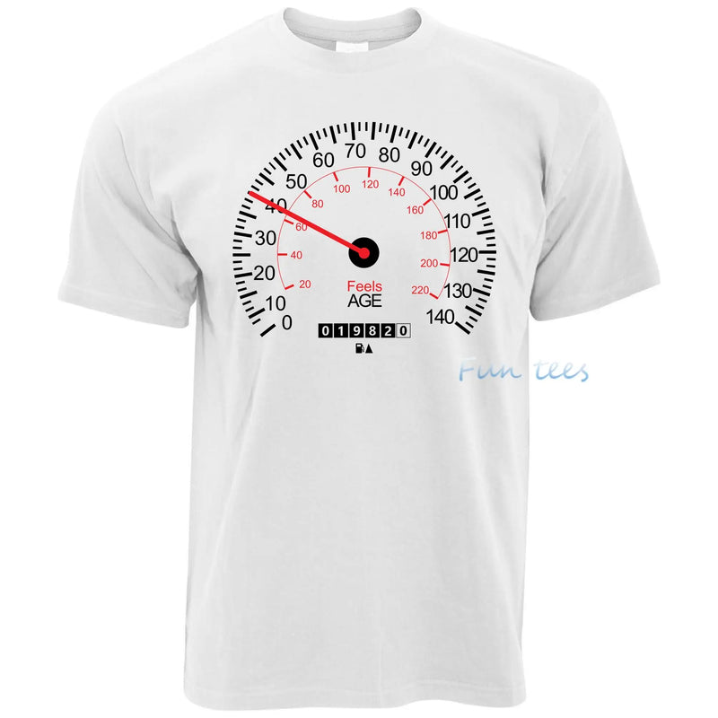 Car speedometer 20th 40th 50th Birthday - T-Shirt - Motorista Clothing