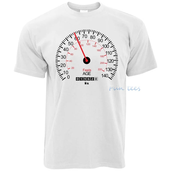 Car speedometer 20th 40th 50th Birthday - T-Shirt