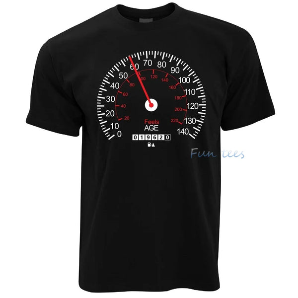 Car speedometer 20th 40th 50th Birthday - T-Shirt