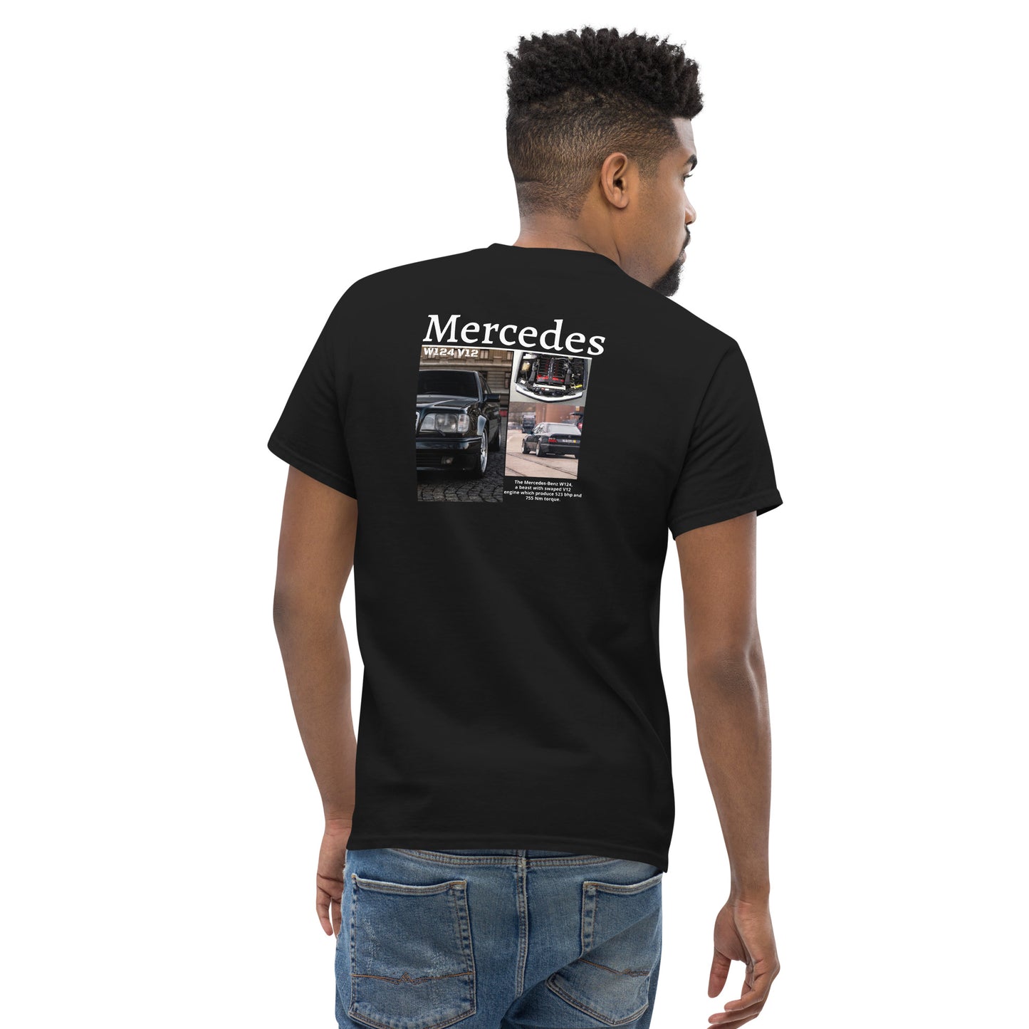 Mercedes W124 V12 classic Men's tee - Motorista Clothing