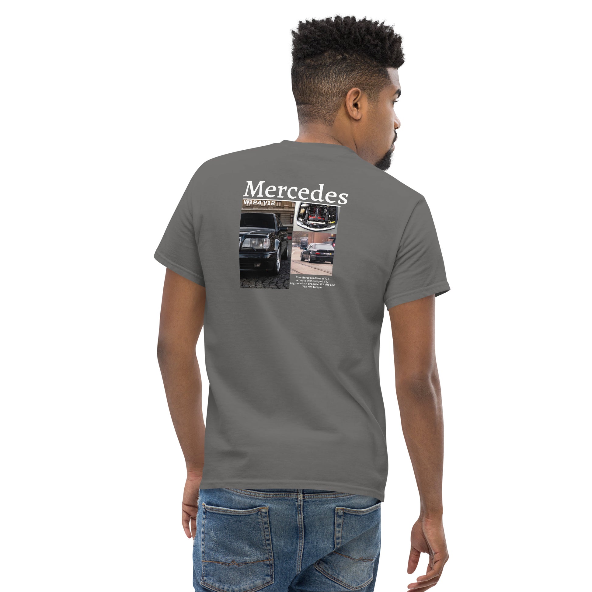 Mercedes W124 V12 classic Men's tee - Motorista Clothing