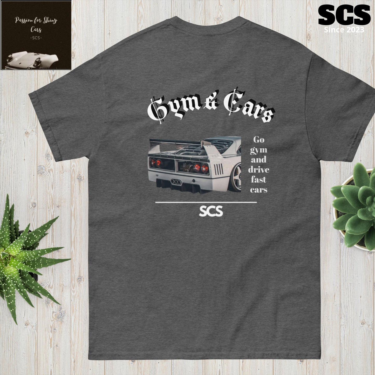 Men's classic Gym & Cars T-shirt - Motorista Clothing