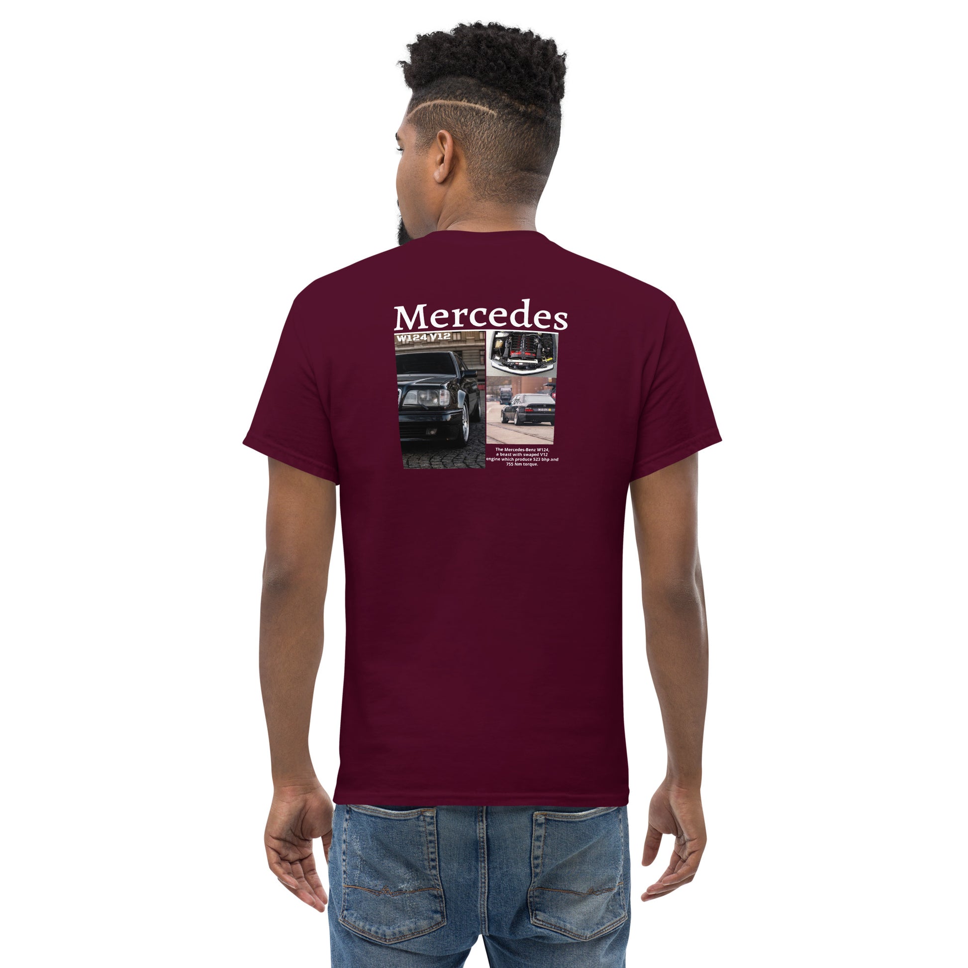 Mercedes W124 V12 classic Men's tee - Motorista Clothing