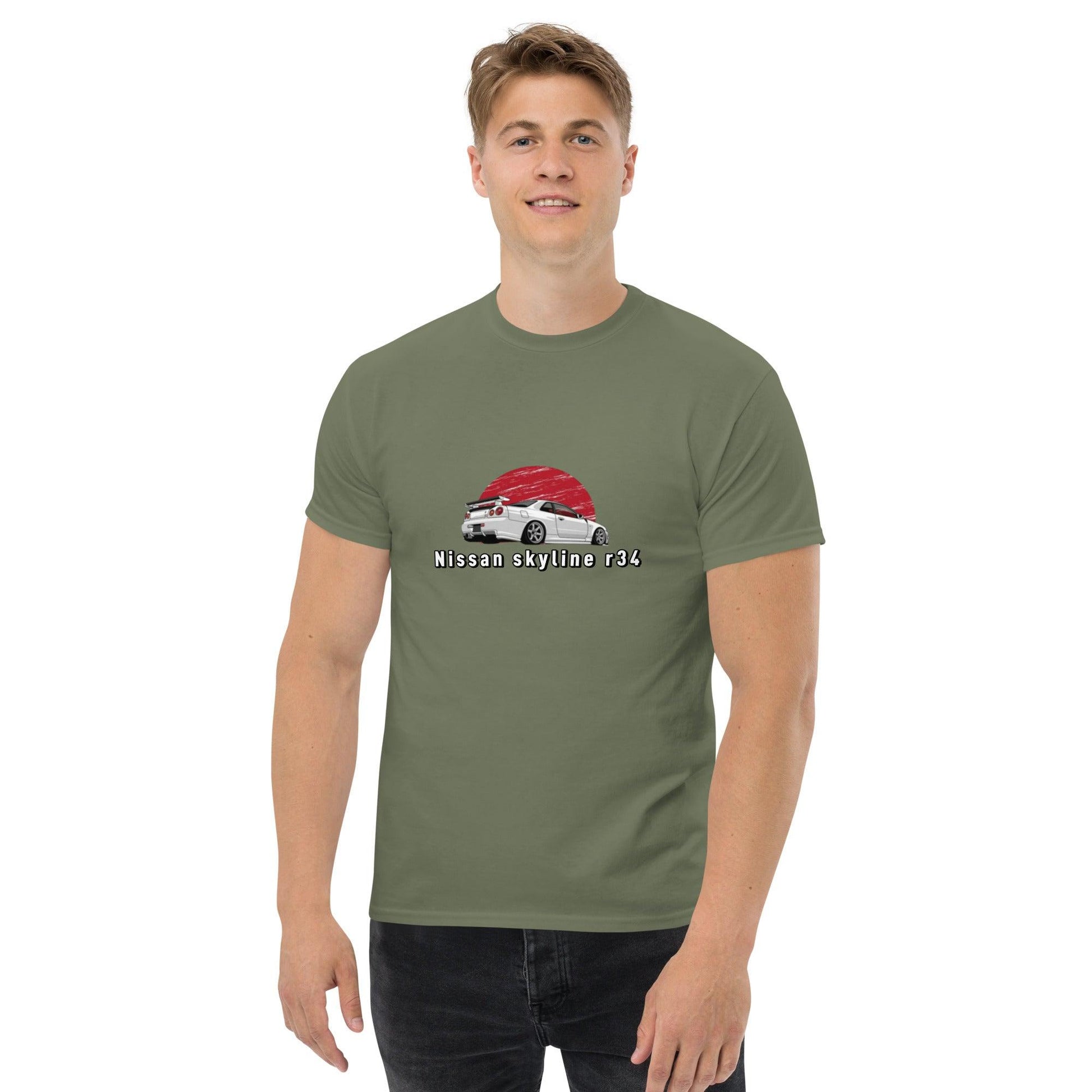 Men's classic nissan skyline r34 tee - Shiny-Cars Slovenia