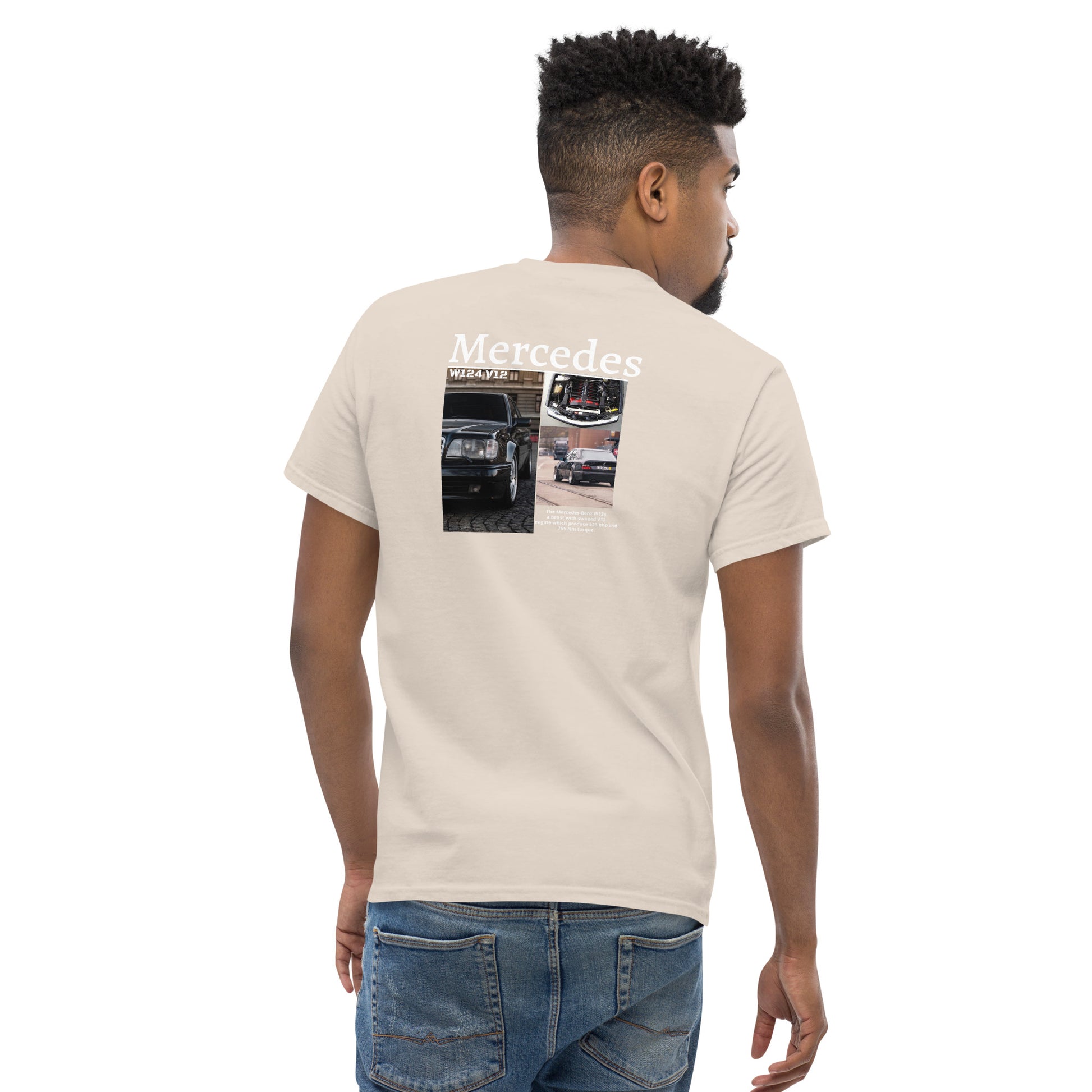 Mercedes W124 V12 classic Men's tee - Motorista Clothing