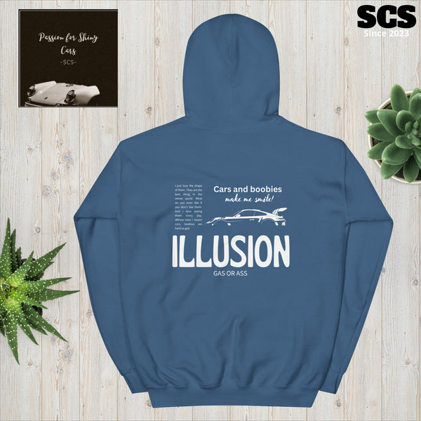 Cars and boobies make me smile - ILLUSION Premium Hoodie (FREE SHIPPING!)