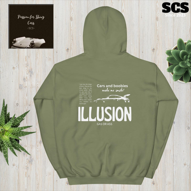 Cars and boobies make me smile - ILLUSION Premium Hoodie (FREE SHIPPING!) - Motorista Clothing