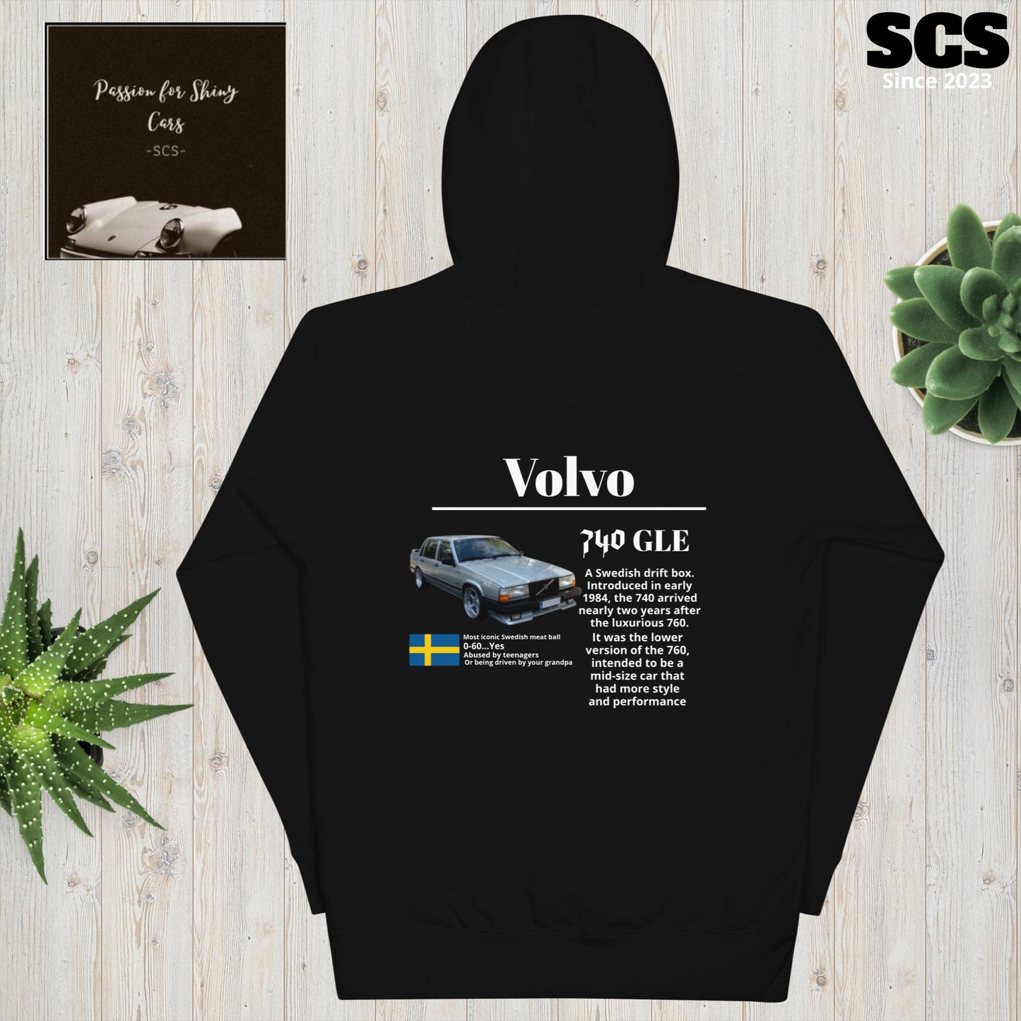 Volvo 740 GLE - Premium Hoodie - Motorista Clothing