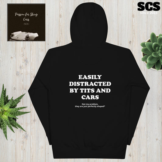 Distracted by tits and cars - Premium Hoodie (FREE shipping) - Motorista Clothing