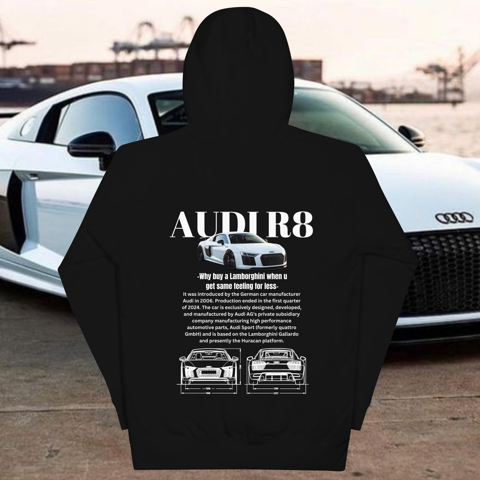 Audi R8 Dark Premium Hoodie