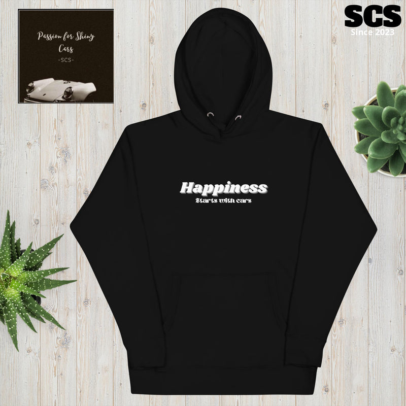 Happiness starts with cars - Premium Hoodie - Motorista Clothing