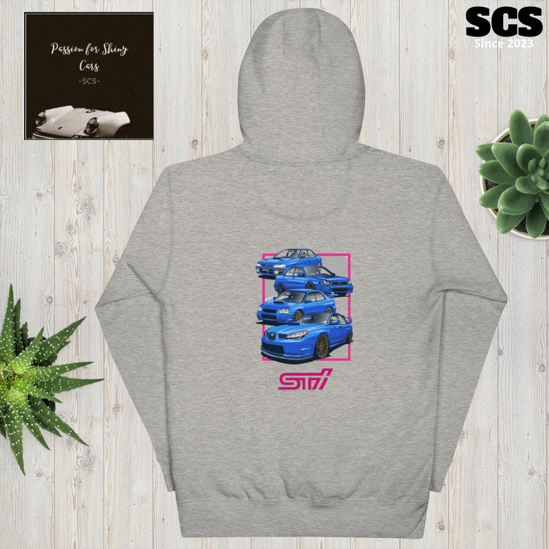 Subaru Sti Generations - Premium Hoodie - Motorista Clothing