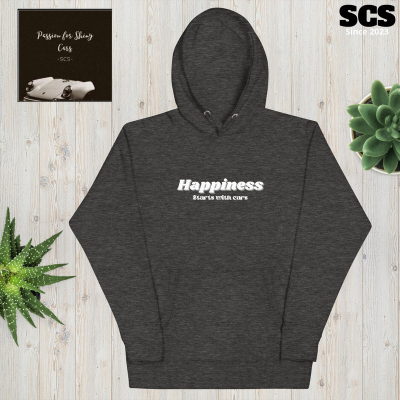 Happiness starts with cars - Premium Hoodie - Motorista Clothing