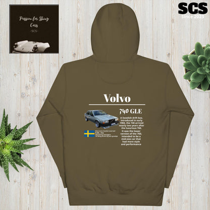 Volvo 740 GLE - Premium Hoodie - Motorista Clothing