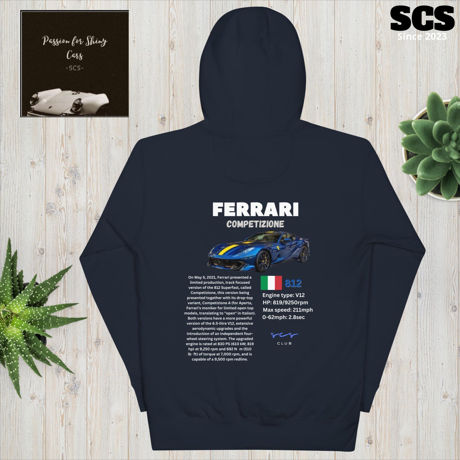 Ferrari 812 Competizione - Premium Hoodie(FREE SHIPPING) - Motorista Clothing